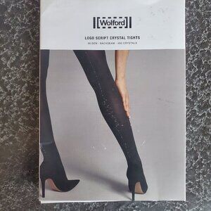 Wolford  ! Logo Script Crystal Tights (S)